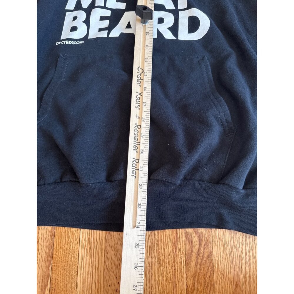 Hanes ComfortBlend EcoSmart Black Hoodie "You Had Me At Beard" Design XL - Picture 6 of 9